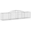 VidaXL Paniers à gabions arqués 17 pcs 300x50x60/80 cm fer galvanisé, gabion, cage de gabion, panier de mur de gabion, mur 3146678