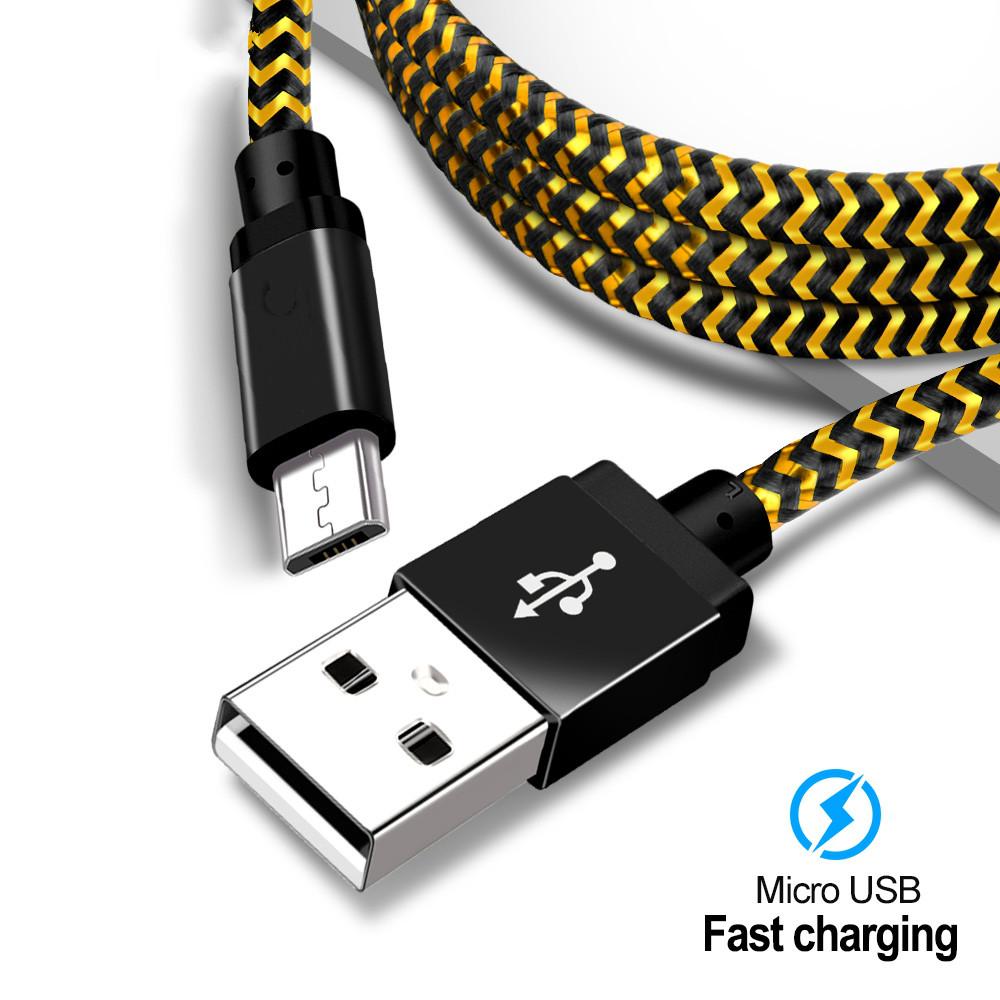 Кабель Micro USB 1 м 2 м 3 м USB-кабель для быстрой зарядки для Samsung S6 S7 Xiaomi 4X LG Tablet Android Мобильный телефон Зарядка через USB