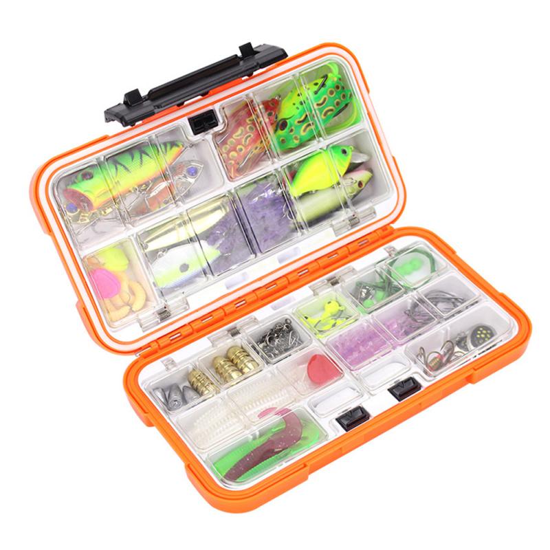 122pcs/set Multi Fishing Lure Mixed Colors Plastic Metal Bait Soft Lure Kit Fishing Tackle Wobbler