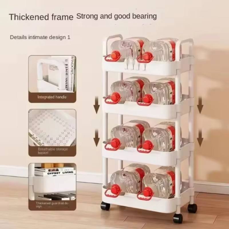 Тележка для кухни, ванной комнаты, напольная полка, многослойная съемная стойка для хранения, экономия места, мобильная стойка для хранения, органайзер на колесах