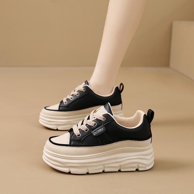 TUINANLE Обувь на танкетке для женщин, кроссовки на скрытом каблуке, осень-весна, женские белые туфли на платформе
