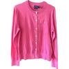 Polo Solid Color Single-Breasted Long Sleeve Knit Sweater Women Sweater Pink 211702649-042