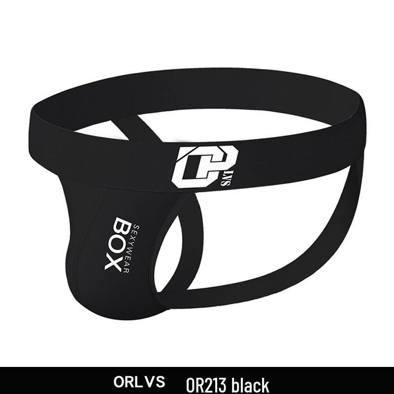 Мужские летние хлопковые спортивные стринги - Низкая посадка, Подтягивающие бедра, Дизайн с надписью