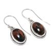 Серьги из стерлингового серебра 925 пробы с натуральным обсидианом красного дерева, 1,25 дюйма, c4u11