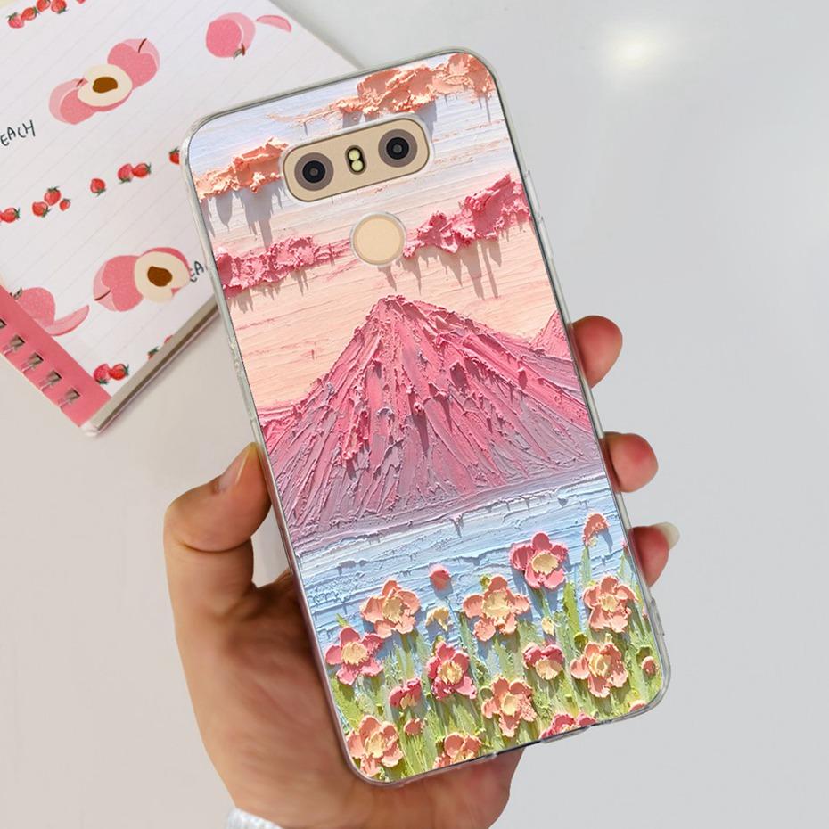 Чехол для LG Q6 Plus H870 H871 G600L G600K G600S Милый Цветочный Кот Узор Мягкий Силикон ТПУ Чехлы для Телефона для LG G6 G 6 G6plus