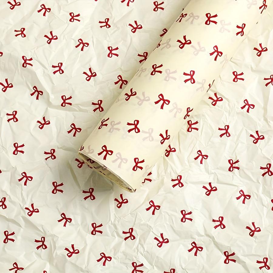 20Pcs/set Soft Thin Paper Bow Pattern Packaging Paper Flower Gift Packaging Paper Christmas Gift Decoration Gift Box Packaging Bouquet Paper