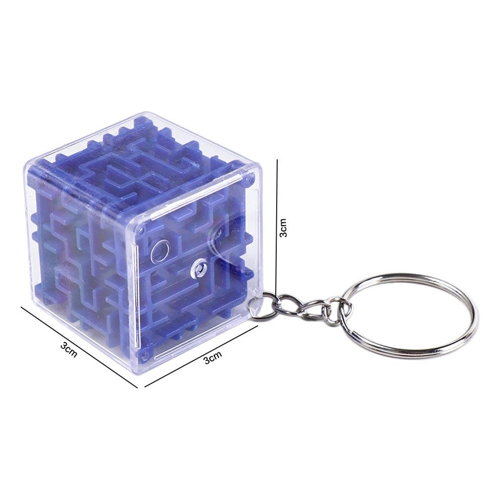 Puzzle Toy 3D Maze Keychain Six-sided Rolling Ball keychain Maze Toys Keyring  Pinata Fillers