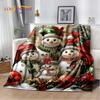 2025 Merry Christmas Tree Santa Claus,New Year Fairy Tale Gift Soft Plush Blanket,Flannel Throw Blanket for Living Room Bed Sofa