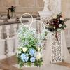 Metal Floral Frame Round Hoop Stand for Wedding Photo Background with Base Flower Display