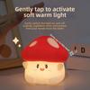 Warm light Mushroom Night Light Type-C Charging Tap Tap Lights New LED Table Lamp  Birthday Gift