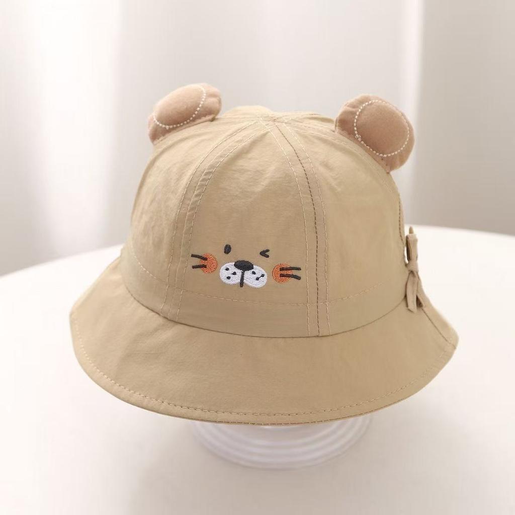 Cute Cartoon Animal Quick Dry Bucket Hat For Kids Spring Outdoor Sun Protection Cap Baby Boys Girls Summer Fishing Hat
