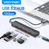 Vention USB 3.2 Gen2 ХАБ 5 портов Разветвитель 10 Гбит/с USB A Тип C ХАБ Многопортовый адаптер для MacBook iPad Ноутбука Расширение ПК Настольный