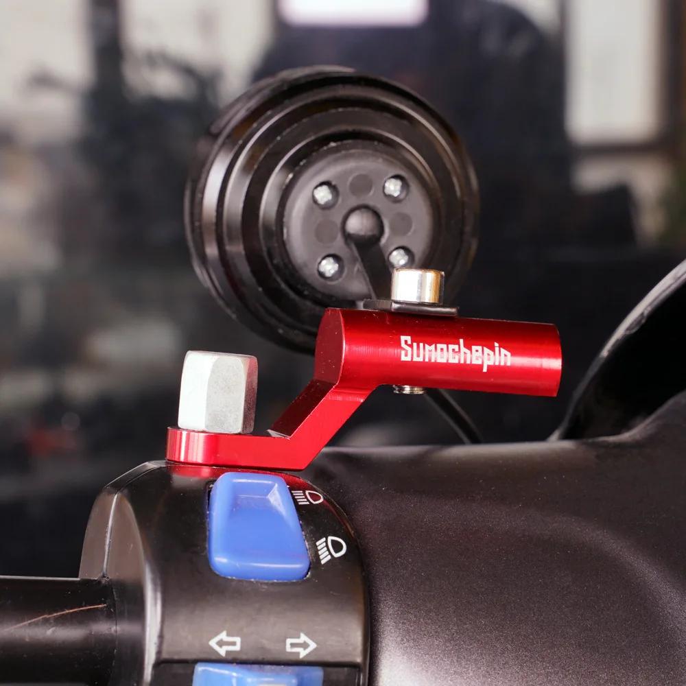 CNC Motorcycle Expansion Rack Rear View Handlebar Mirror Mount Adapter Motorbike Light Expansion Bracket Phone Holder Stand