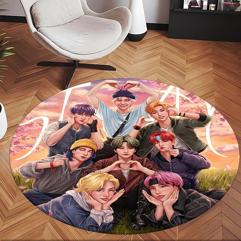 Skz (1) Круглый офисный ковер Декоративный напольный ковер для офиса, спальни, гостиной и домашнего пространства