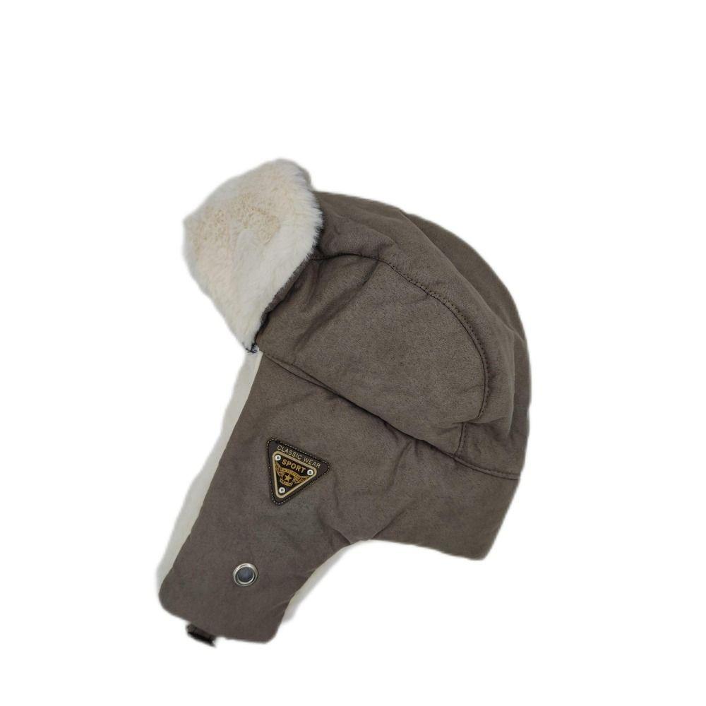 Windproof Winter Bomber Hats Ear Protection Warm Snow Cap OutdoorsThick Balaclava for Men