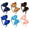 6 Pack Hair Bows Plastic Hair Headband Grosgrain Ribbon Headbands Hair Hoops Hair Accessories for Baby Girls Kids