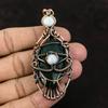 Evil Eye Bloodstone Copper Pendant Gemstone Copper Wrapped Jewelry Handmade Pendant Rainbow Moonstone Pendant Evil Eye Jewelry Gift For Her