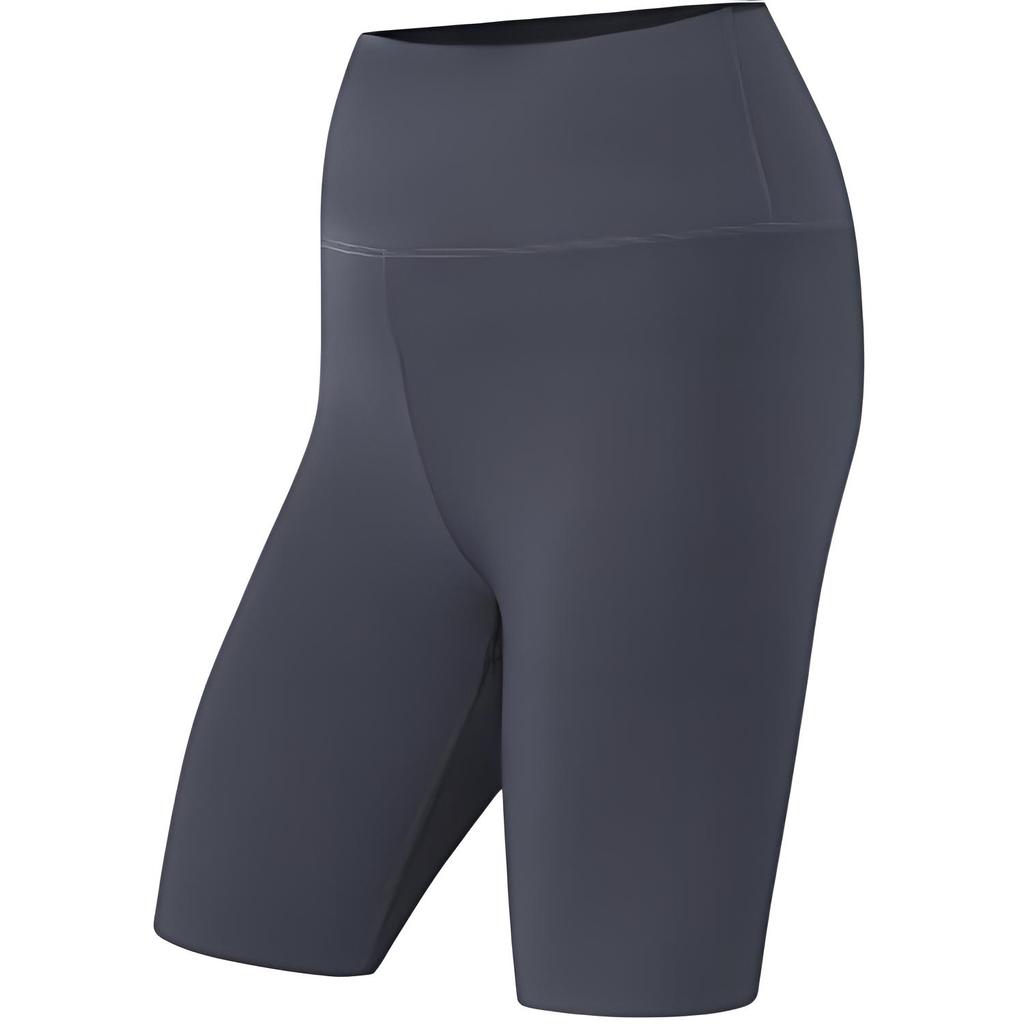 Li Ning Fitness Series Solid Color Mid Waist Comfortable Breathable Versatile Tight Sports Shorts Women Shorts Cold-Sand-Black AUSU044-2