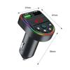 Bluetooth 5.3 Car Fm Transmitter Handsfree Wireless Kit Dual Usb Car Charger Auto Radio Mp3 Player Adapter With Ambient Light