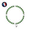Bracelet - - My Heart - Freshwater Cultured Pearls 5-6 Mm - 925 Silver - Elasticated