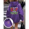 Women's Autumn Winter Casual Christmas Letter Print Fleece Hoodie, Fashionable, Comfortable & Durable