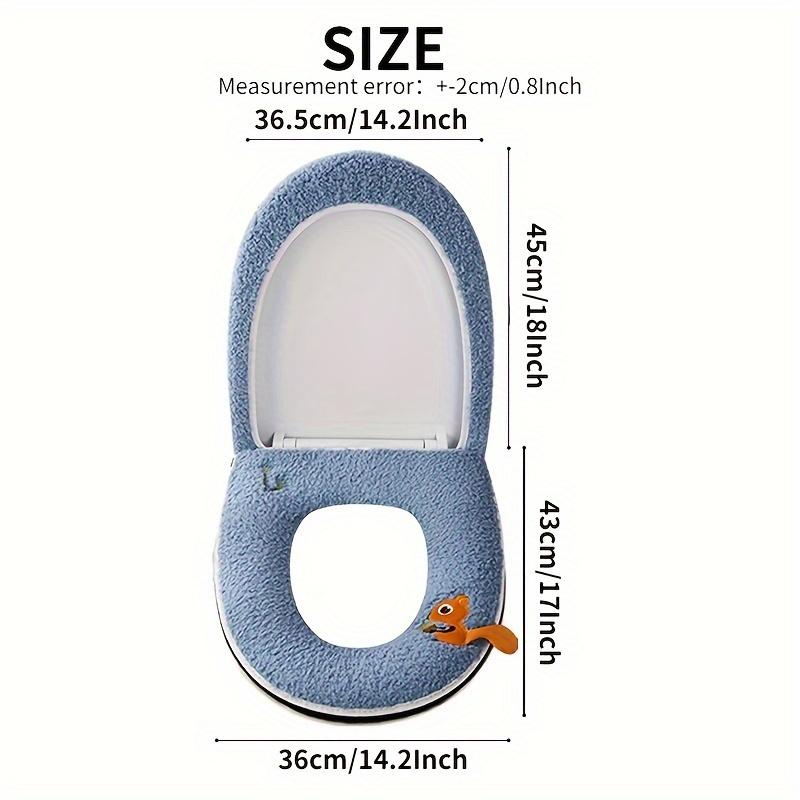 2pc/set Of Warm Toilet Seat Covers, Including Toilet Seat Cover And Toilet Lid Cover, Warm Soft Washable Closestool Seat Cushion