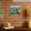 2D Flat 1pc, Funny French Cat Laundry Aluminum Metal Plaque, "Lessive Aujourd'hui" Quote with Retro Cat Design, Laundry Room & Bathroom Wall Decor