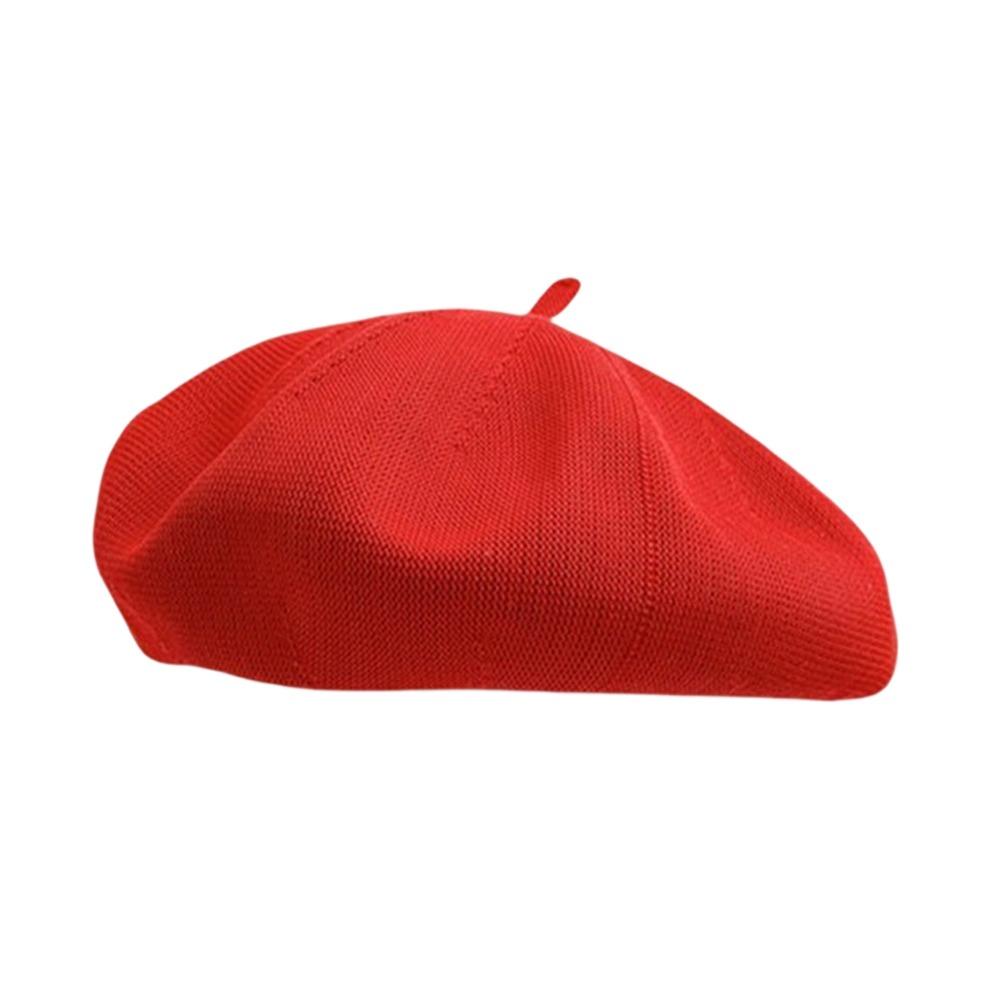 Knitted Berets Hat for Women Cotton Yarn Summer Beret Dome Painter Hat for Spring and Summer