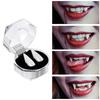 1Pair Vampire Teeth Zombie Fangs DIY Cosplay Props DIY Solid Denture Adhesive Solid Glue False Teeth Resin Fangs for Masquerade Decoration