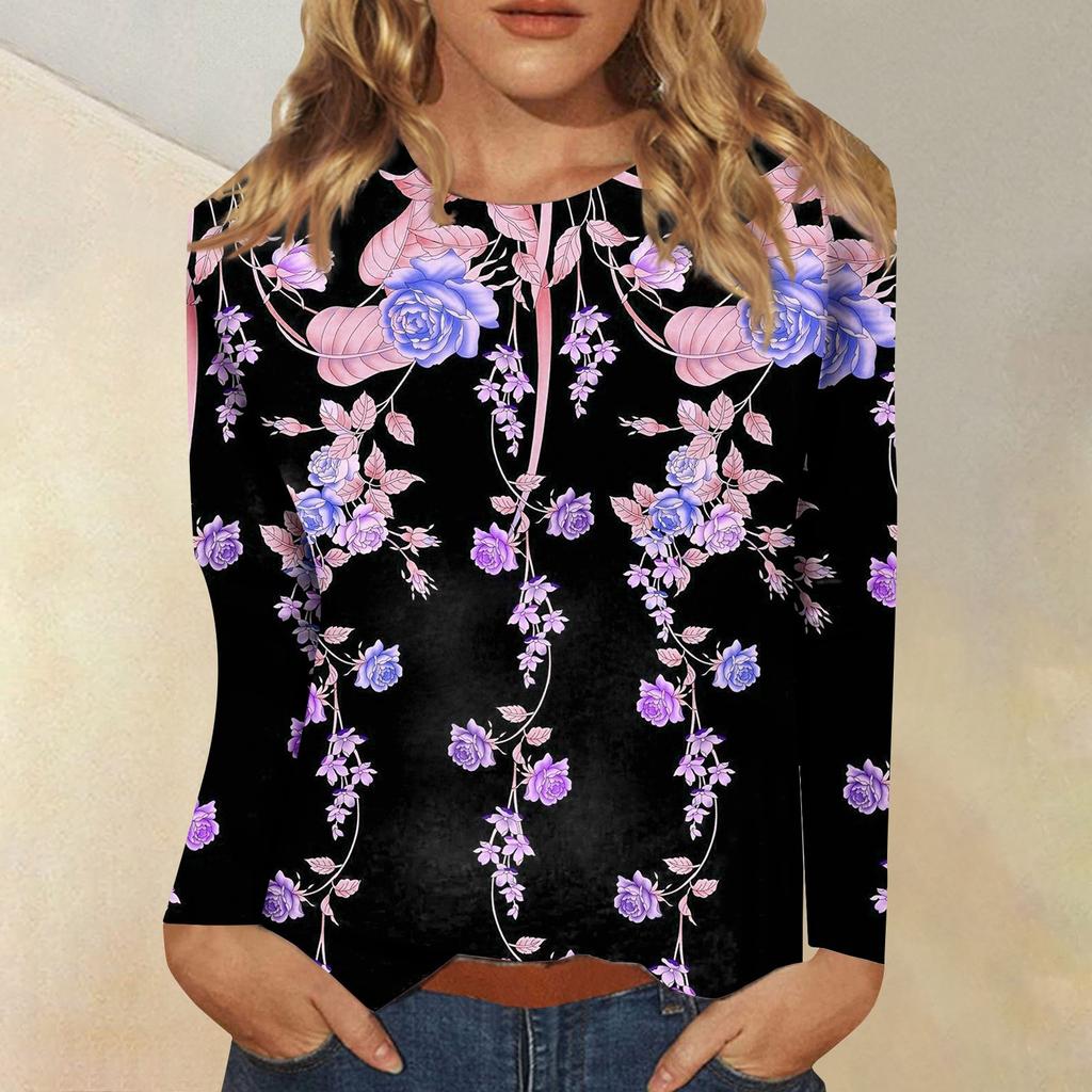 Рубашки с длинным рукавом для женщин, милые футболки с графическим принтом, блузки, повседневные базовые топы больших размеров, пуловеры