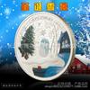 European & American Christmas Snowflake Scene Commemorative Coin: Cartoon Love Lucky Coin Collection