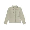 Solid Color Double Pocket Button Up Work Jacket Women Jackets Gray-Green VN0A5AR6EDQ