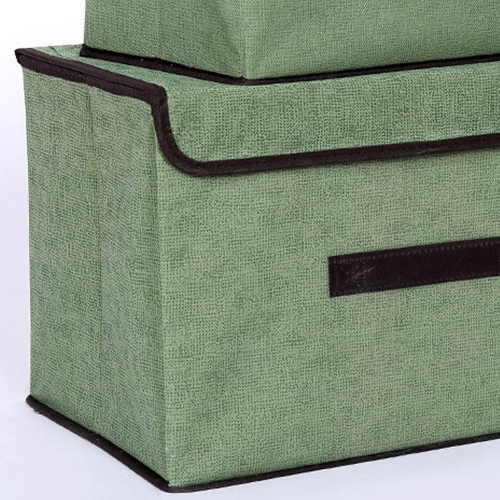 4 Pcs Non Woven Storage Box Case Dustproof Collapsible Two Large and Two Small for Household Home