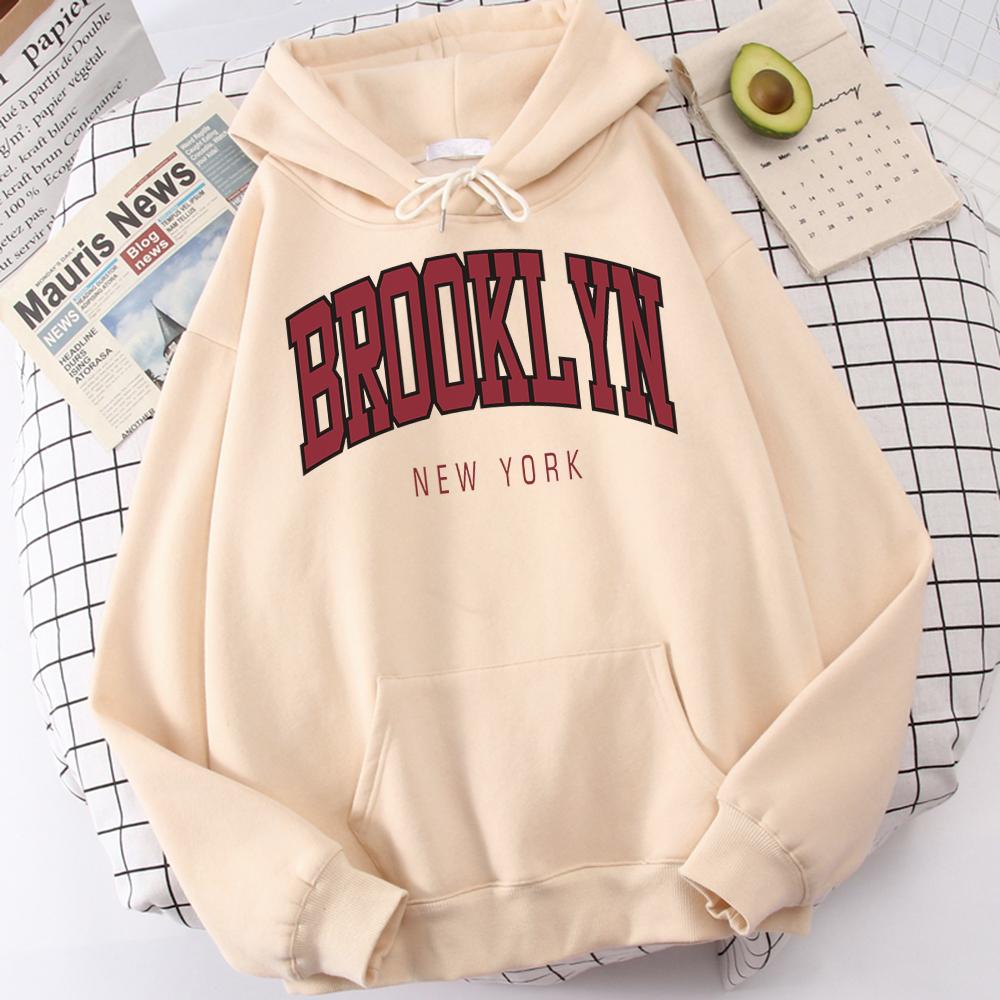 Brooklyn New York Print Man Hoodie Fashion Clothes Comfortable Simplicity Streetwear Oversized Graphics Hoodies For Men