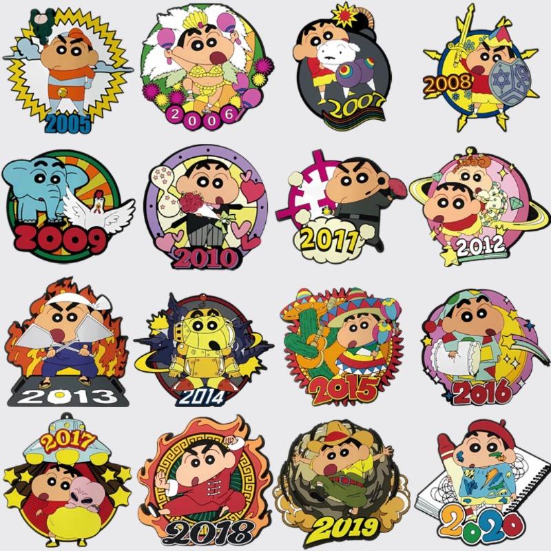 Crayon Shin Chan Refrigerator Magnet Year Collection Movie Version Magnetic Sticker Decoration Home Accessories Fridge Magnets