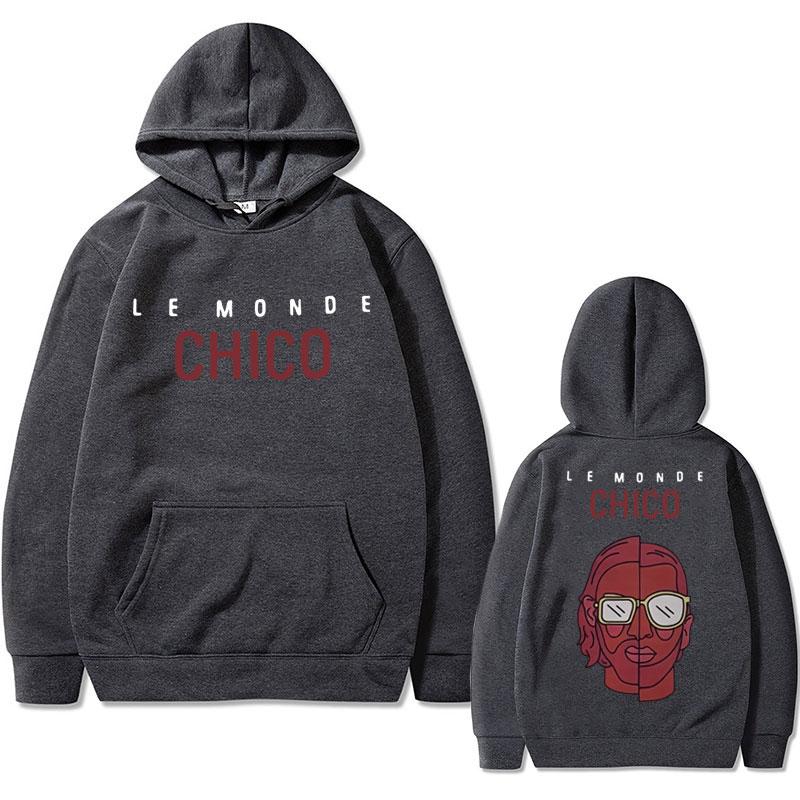 French Rapper PNL Le Monde Chico Album Graphic Print Hoodie Men Women Hip Hop Fashion Oversized Sweatshirt Men's Casual Hoodies