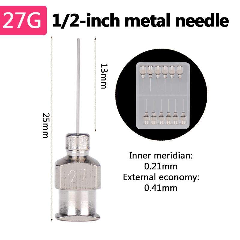 12PCS 1/2 Inch Dispensing Needle Stainless Steel 8G To 30G Blunt Tip Needle Injection Needle For High Temperature Hand Tool