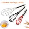 Силиконовый венчик для взбивания яиц из нержавеющей стали - ручной миксер для выпечки и готовки.