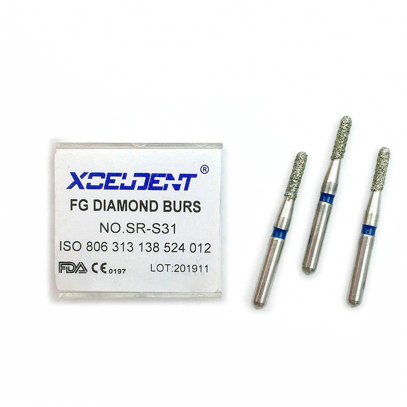 10 шт./комплект, стоматологические алмазные боры для высокоскоростного наконечника, отбеливание зубов, полировальные материалы SR-S31