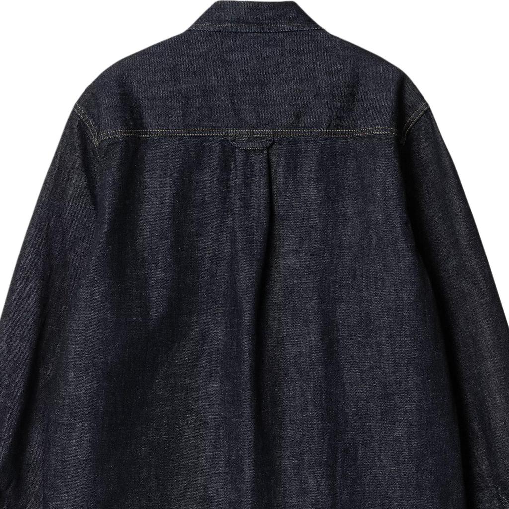 Carhartt WIP Джинсовая куртка-рубашка Lincoln на пуговицах с длинным рукавом, унисекс, синяя I034735-01-02