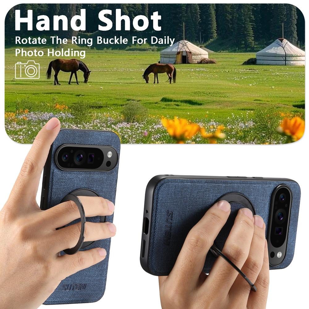 Magnetic Phone Cover For Google Pixel 6 7 8 9 9Pro XL 8Pro 7Pro 6Pro 7A 8A 6A Phone Case Ring Bracket Bumper Shell