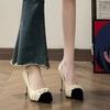 Niche Temperament Celebrity High Heels Design Sense Autumn New Pointed Head Color Matching Single Shoes Stiletto