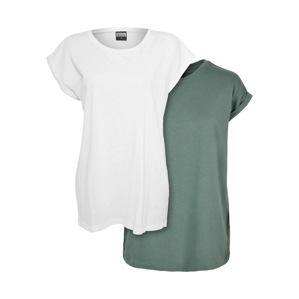 Urban Classics Womens/Ladies Extended Shoulder T-Shirt (Pack of 2)
