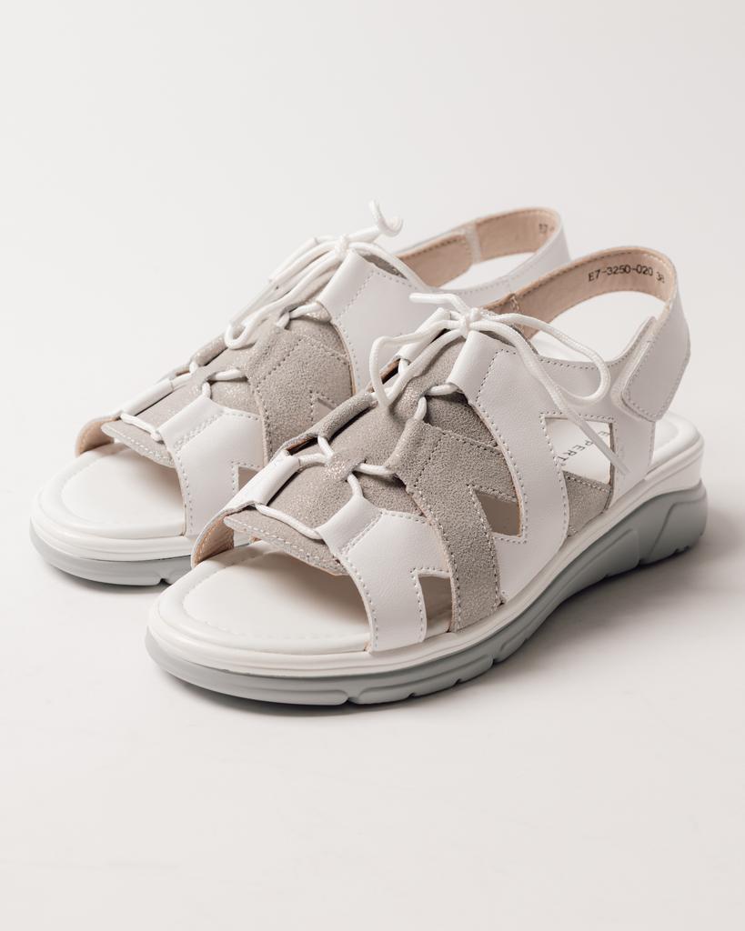 Босоножки на танкетке с открытым носом Lifexpert 325002 36 белые кожа