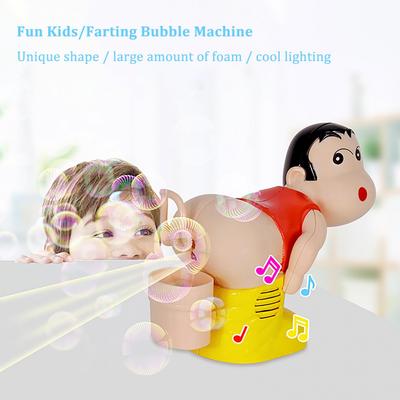 Fart Bubble Blower Bubble Maker Игрушка Забавная музыка Полностью автоматическая машина для пузырей Игрушки со светодиодными мигающими огнями Забавный стиль задницы