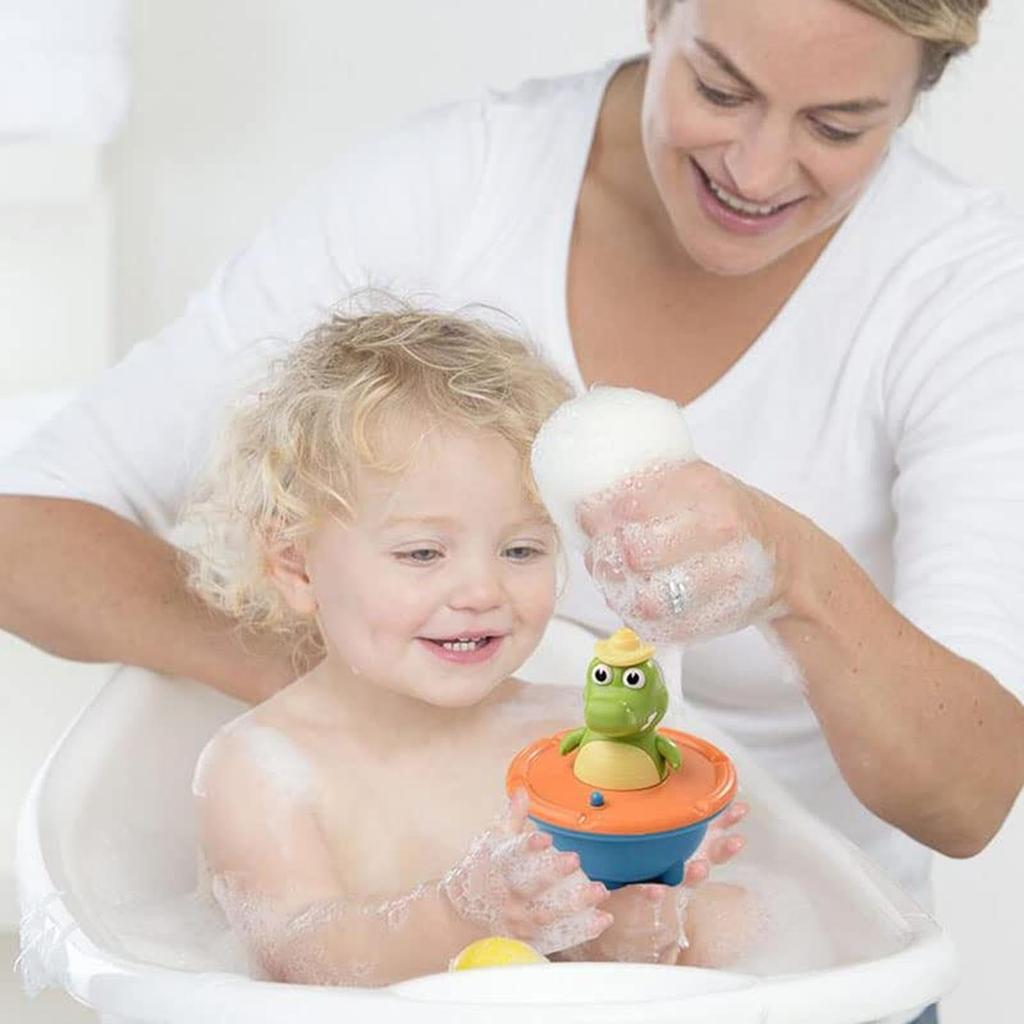 Милая игрушка-фонтан в виде крокодила со светодиодной подсветкой для детей и младенцев, успокаивающая и забавная, сверкающая игрушка-фонтан для ванны, купели, бассейна и игр с водой,