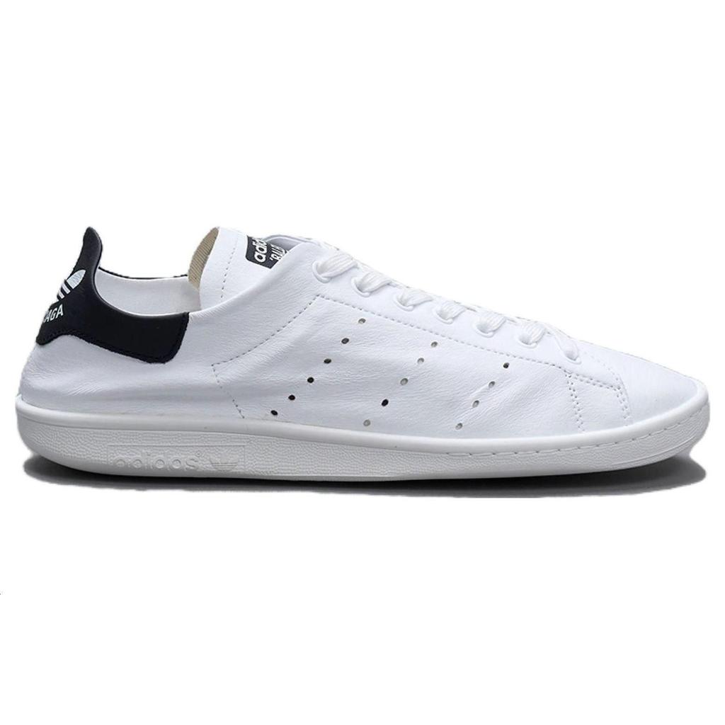 adidas Originals x Balenciaga STAN SMITH Низкие кеды для скейтборда с нескользящей подошвой и устойчивостью к истиранию Женские Белый Черный IF0374