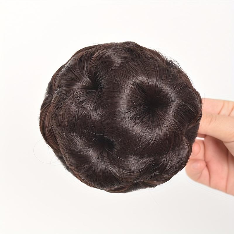 Женские шиньоны для волос, пучок, пончик, накладные волосы, черный/коричневый/синтетический высокотемпературный шиньон из волокна