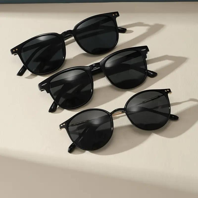 3pc European and American retro men's and women's fashionable sunglasses trend versatile summer sun shading and UV protection fr