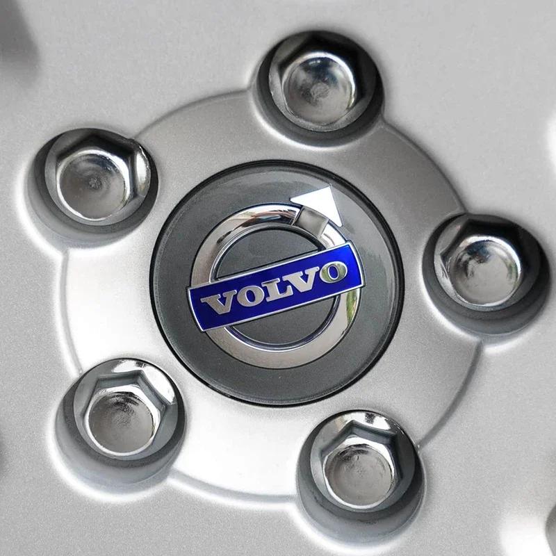 4PCS 64mm ABS Car Wheel Hub Center Cap Logo Emblem Dustproof Cover for Volvo RDESIGN XC60 XC90 V60 V40 XC40 V50 S60 V70 C70 AWD